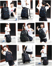 Multifunctionele Rugzak met Wielen voor Jongens – Veranderbare Trolley Tas