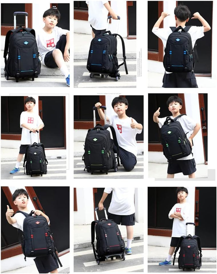 Multifunctionele Rugzak met Wielen voor Jongens – Veranderbare Trolley Tas