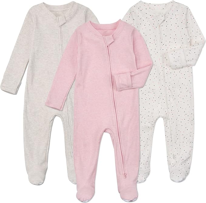 Baby Pyjama Met Voeten En Wanten - 3 Stuks