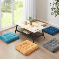 Set van 2 Meditatiekussens - Grote Tufted Corduroy Kussens