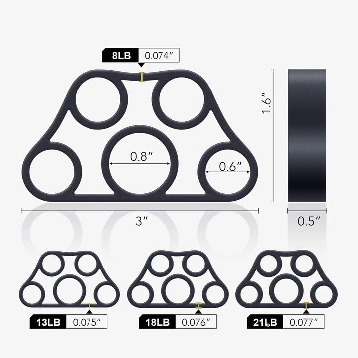 4-Pack Hand Exerciser Grip Versterker Set