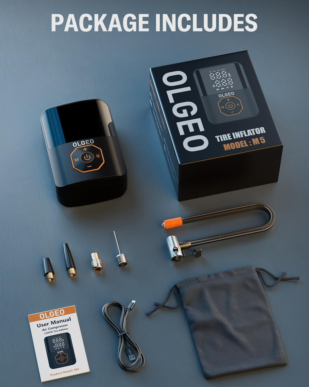 Draagbare Bandenpomp - 18000mAh Luchtcompressor voor Auto's en Motoren
