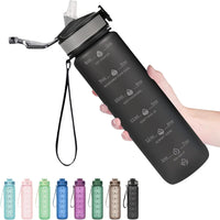 900ml Motivational Waterfles met Rietje