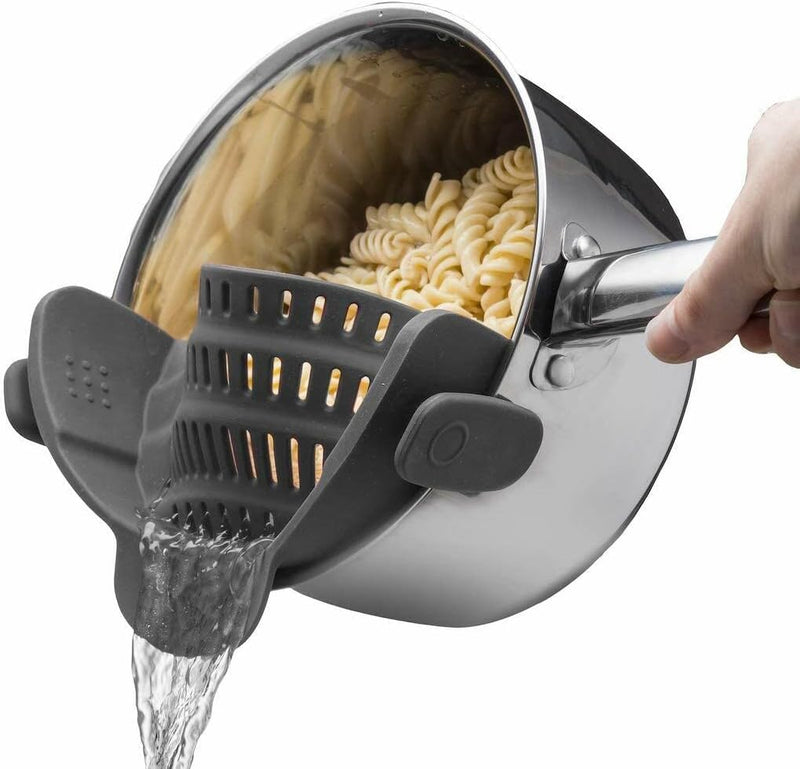Silicone Clip-On Zeef – Hittebestendig Vergiet voor Pasta & Groenten