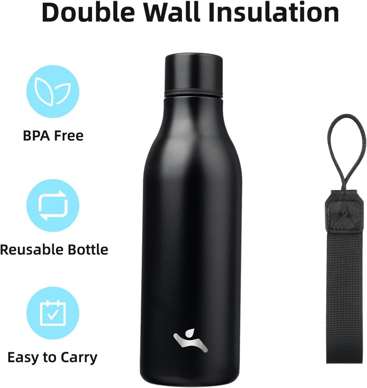 Geïsoleerde RVS Waterfles met Strap