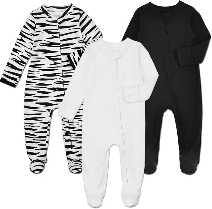 Baby Pyjama Met Voeten En Wanten - 3 Stuks