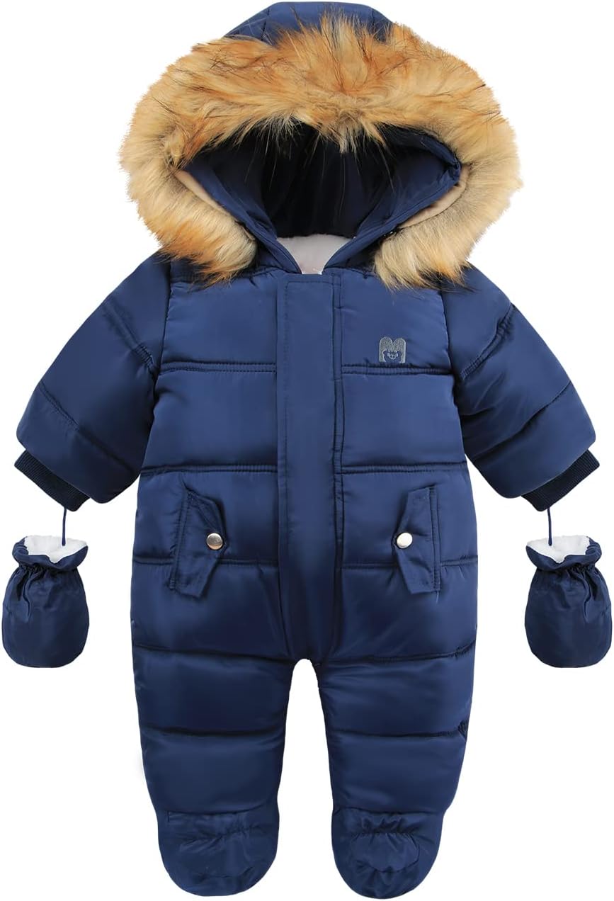 Baby Winter Jumpsuit Met Capuchon