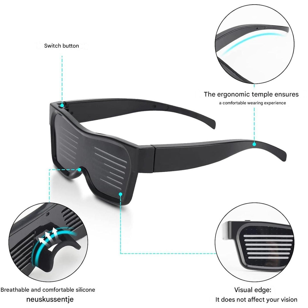 App-Programmeerbare LED Feestbril - GlowBeat