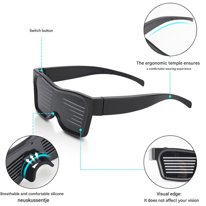 App-Programmeerbare LED Feestbril - GlowBeat