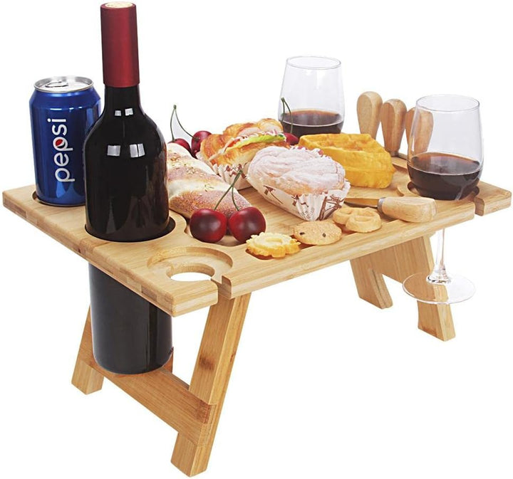 Vardi Dante™ Draagbare Houten Wijnrektafel