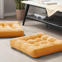 Set van 2 Meditatiekussens - Grote Tufted Corduroy Kussens