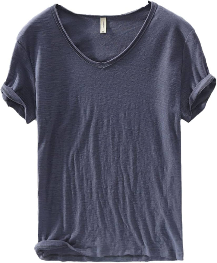Heren V-hals Linnen Shirt - Luca