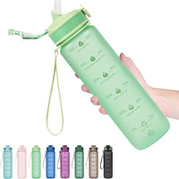 900ml Motivational Waterfles met Rietje