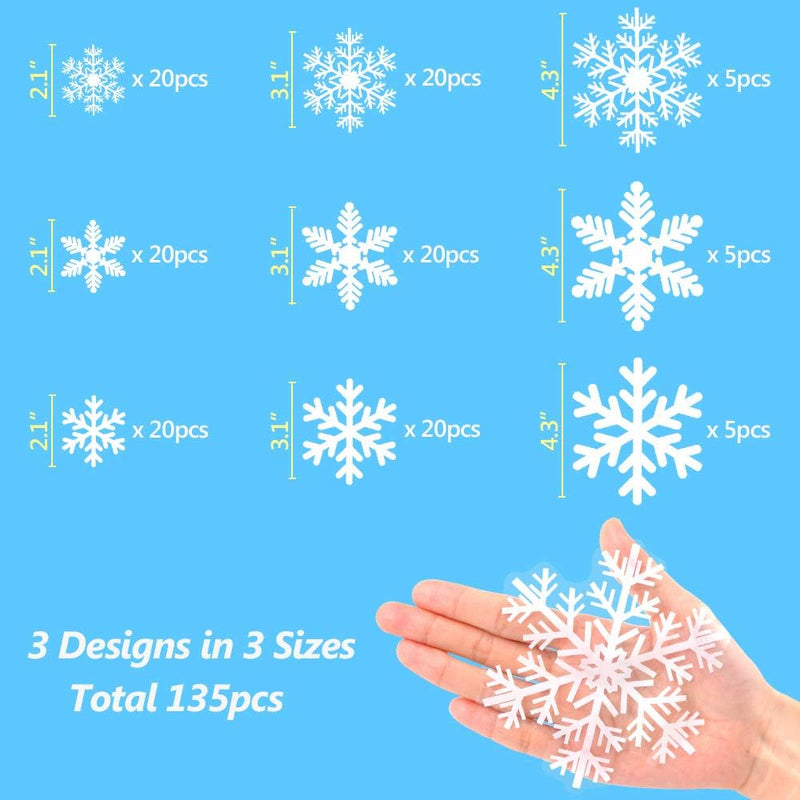 Sneeuwvlok Kerst Raamstickers - WinterGlow