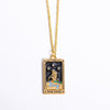 Zirkonia Vergulde Tarot Druppel Hanger Ketting - Amara