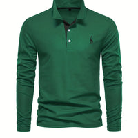 Comfortabele Heren Polo met Lange Mouwen