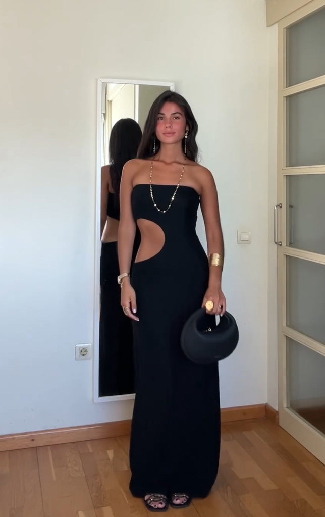 Modna sukienka bandeau na lato z elastycznym dopasowaniem - Viviane