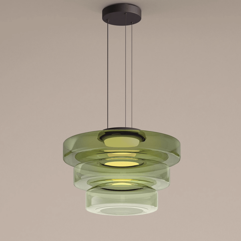 Moderne Glazen Hanglamp in Bauhaus Stijl - AuroraSphere