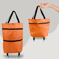 2-in-1 Omschakelbare Boodschappentas met Wielen - CarryFlex