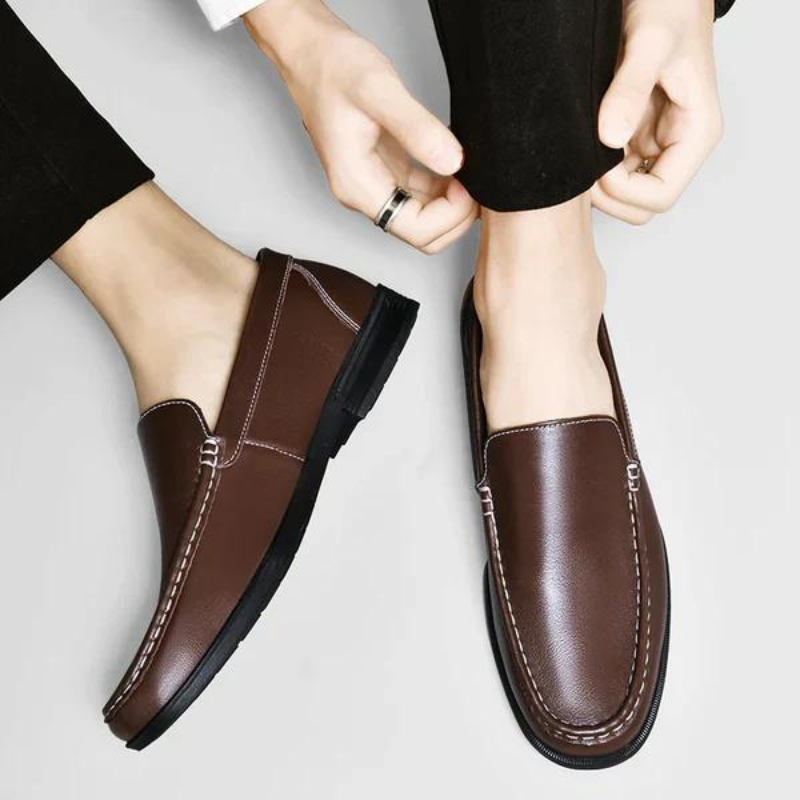 Italiaanse loafers van echt leer - Emilio