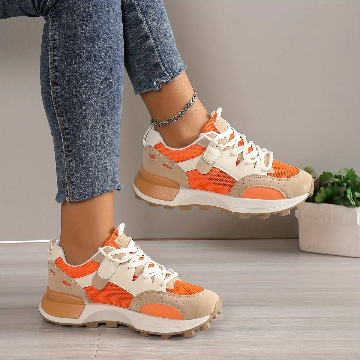 Luna Ademend Sport Trainers | Comfortabel & Antislip Ontwerp