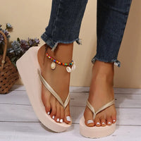 Dames Plateau Teenslippers - Riviera