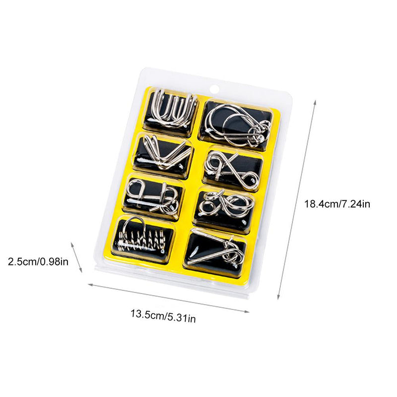 Zestaw metalowych pierścieni do łamigłówek - BrainTwist