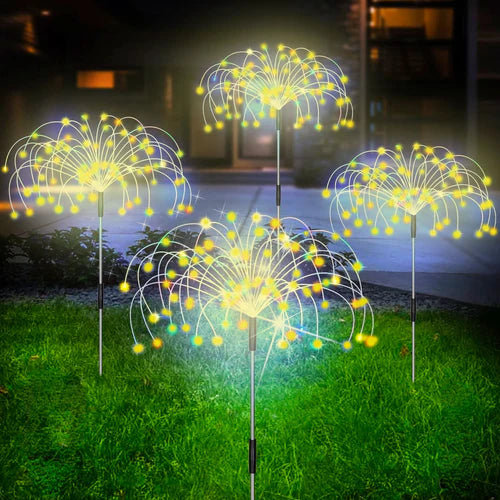 Waterdichte Solar Tuinlamp met Vuurwerkeffect – SparkGlow
