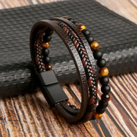 Leren Heren Armbandenset - Armand