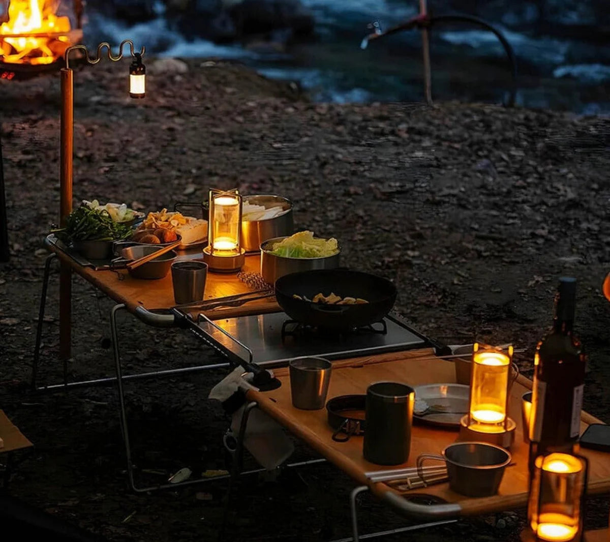 Waterdichte en Draagbare Kristallen Tafellamp - AuroraGlow