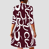 Mini Jurk met Lange Mouwen & Ronde Halslijn – Elanora