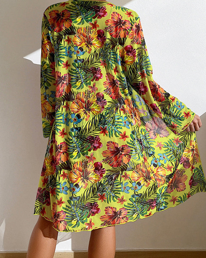 Driedelige Bikini Set met Bloemenprint – Yara