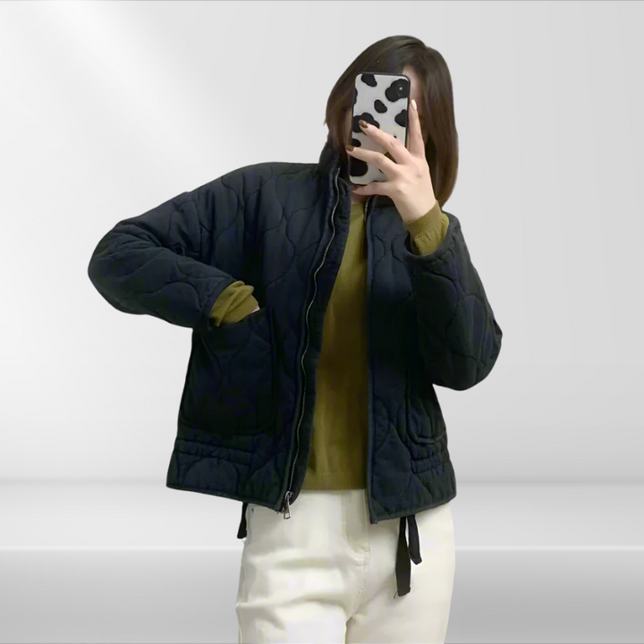 Gewatteerde Damesjas met Koord en Rits – Lorena