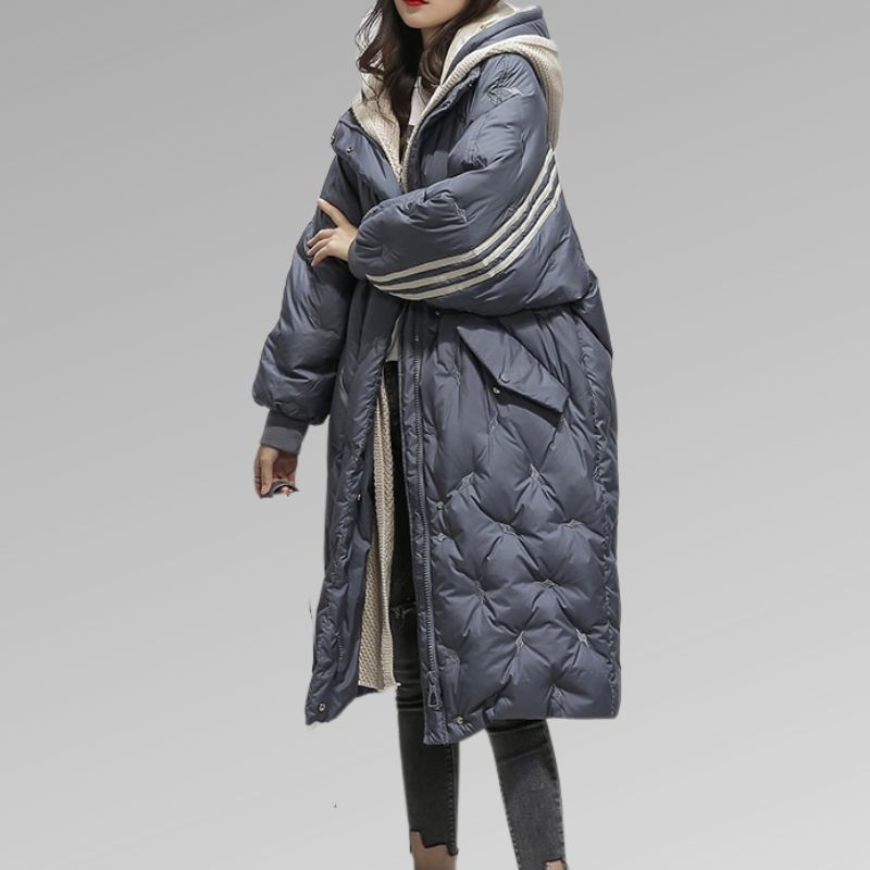 Lange Dames Winterjas van Dons - Sophie