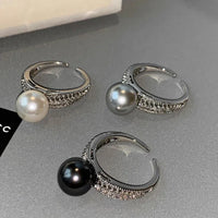 Vintage Opengewerkte Parelring - Elara