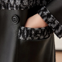 Warme Zwarte Damesjas met Luxe Afwerking - Renée