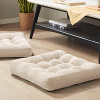 Set van 2 Meditatiekussens - Grote Tufted Corduroy Kussens