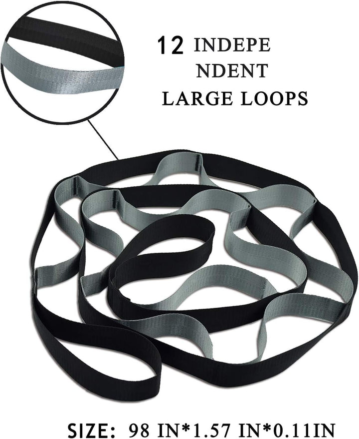 Yoga Stretch Band met 12 Lussen