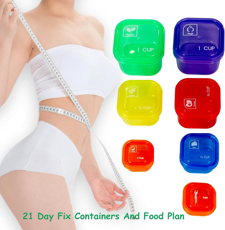 Portiecontrole Dozen (14-delige Set) - 21 Day Fix voor Gewichtsverlies