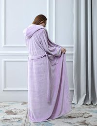 Fluffy Fleece Badjas met Capuchon - CozyFluff