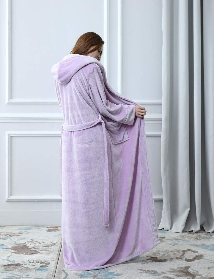 Fluffy Fleece Badjas met Capuchon - CozyFluff