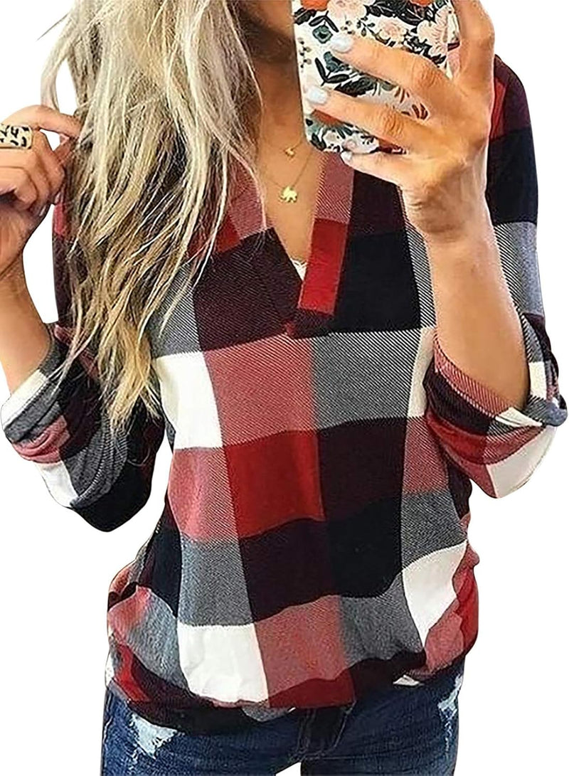 Stijlvolle Casual Geruite Damesblouse - Lara