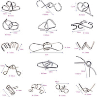 Zestaw metalowych pierścieni do łamigłówek - BrainTwist