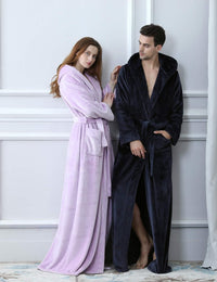 Fluffy Fleece Badjas met Capuchon - CozyFluff