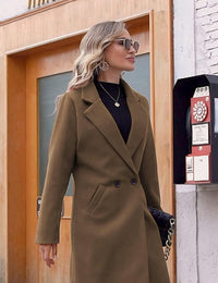 Dames Winter Wollen Jas met Notch Revers - Sofia