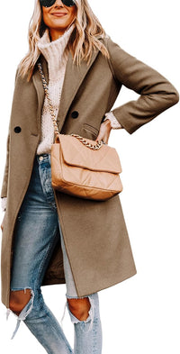 Dames Winter Wollen Jas met Notch Revers - Sofia