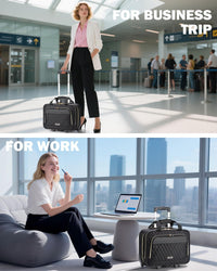 15,6" Laptop Trolley met Meerdere Vakken & Vliegtuig goedgekeurde Afmetingen
