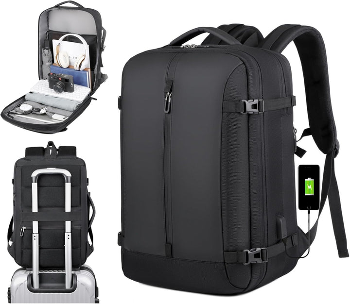 40L Uitbreidbare Waterdichte Reisrugzak met USB-poort & 17” Laptopvak – AirVoyage (1 Kopen, 1 GRATIS Actie)