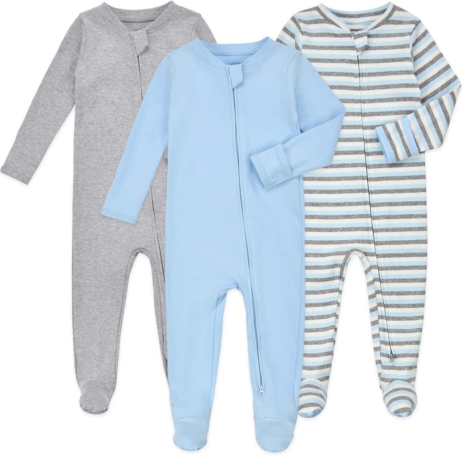 Baby Pyjama Met Voeten En Wanten - 3 Stuks