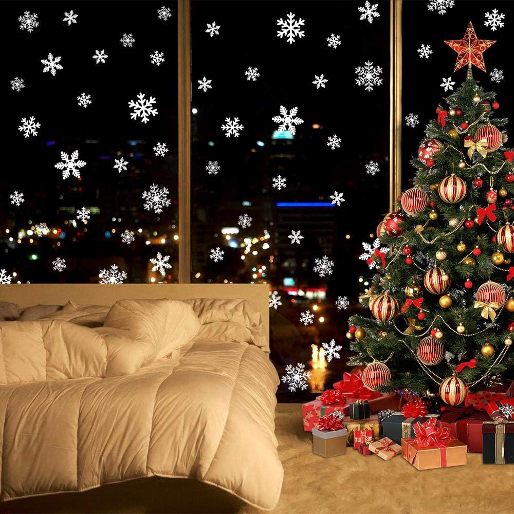 Sneeuwvlok Kerst Raamstickers - WinterGlow